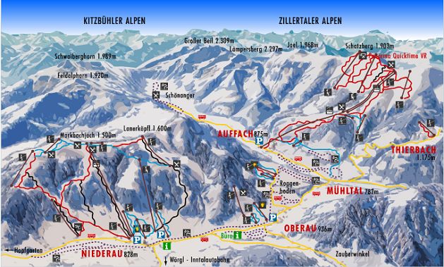 Niederau map