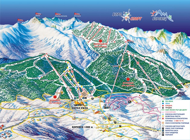 Borovets map